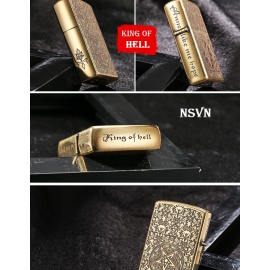 Bật lửa Zippo King Of Hell - Vua Quỷ - kèm xăng nhỏ - bao ship